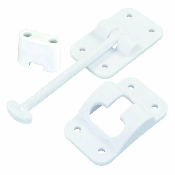 Jr Products 3.5 in. T-style Door Holder with Bumper, White JRP10414B